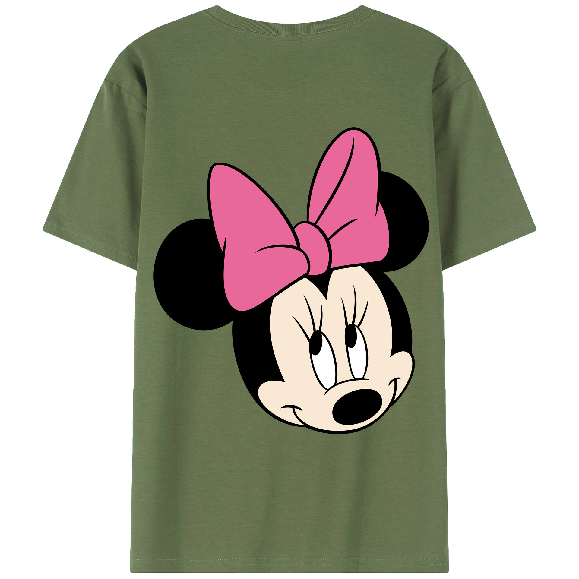 ミッキーマウス Mickey Mouse 綿100％ メンズ半袖Tシャツ（バックプリント） 通気性